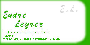 endre leyrer business card